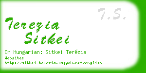terezia sitkei business card