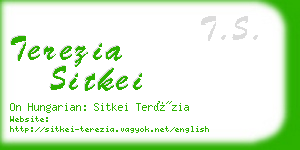 terezia sitkei business card